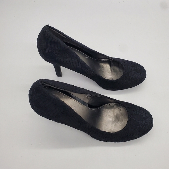 Mootsies Tootsies Moideal Heels Lace Women 8.5 Shoes Black - Picture 6 of 15